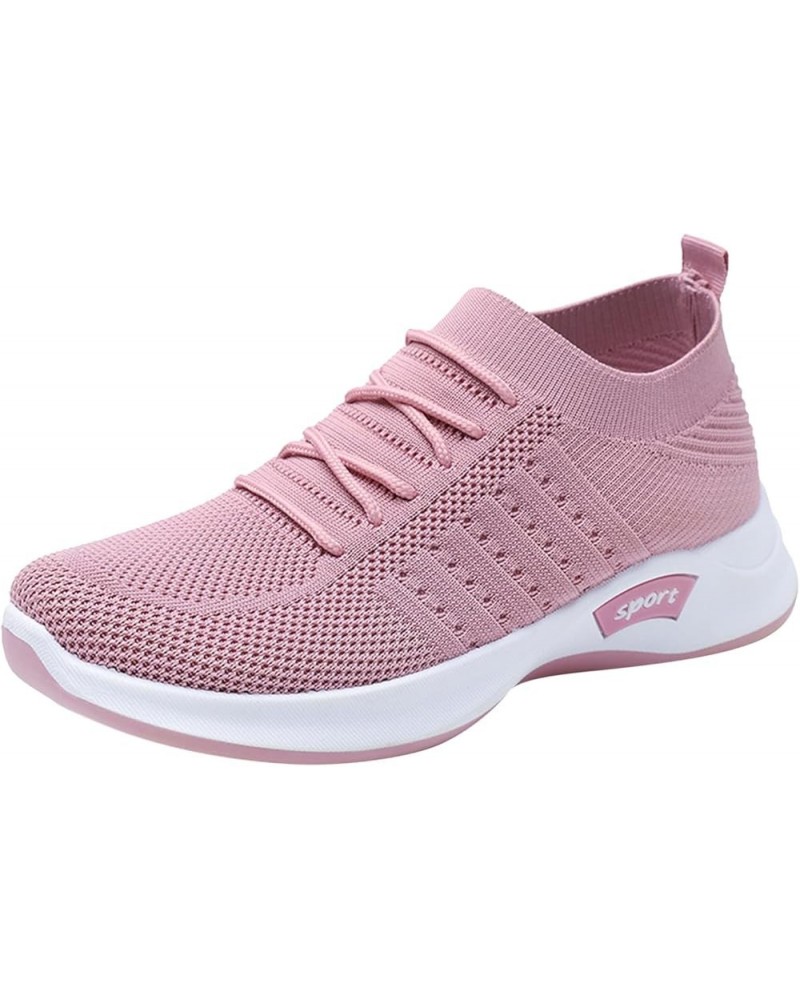 Women Cute Sneaker Fashion Leisure Shoes Casual Walking Dress Shoes Running Shoes Slip on Walking Shoe Pink $22.07 Outdoor Shoes