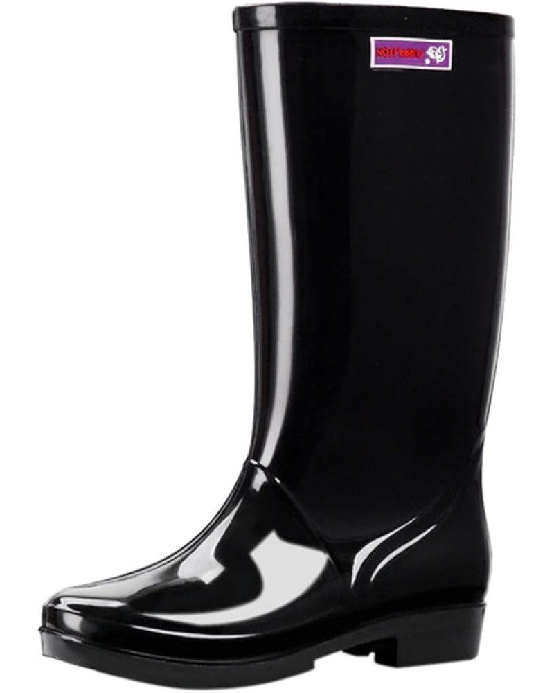 Short Rain Boots for Women Waterproof, Women's Mid Calf Rain Boots Waterproof Lightweight Garden Shoes Black $15.53 Boots