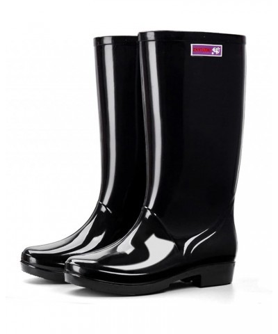 Short Rain Boots for Women Waterproof, Women's Mid Calf Rain Boots Waterproof Lightweight Garden Shoes Black $15.53 Boots