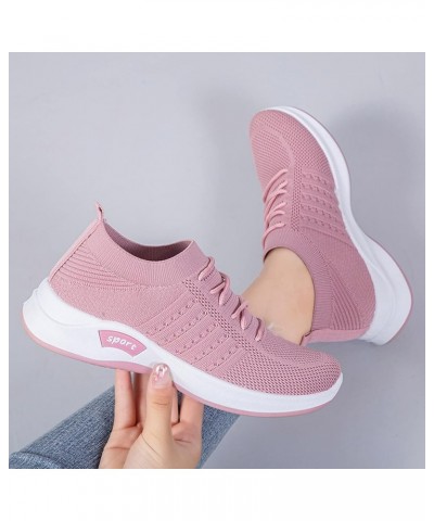 Women Cute Sneaker Fashion Leisure Shoes Casual Walking Dress Shoes Running Shoes Slip on Walking Shoe Pink $22.07 Outdoor Shoes