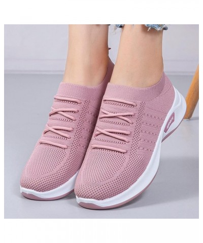 Women Cute Sneaker Fashion Leisure Shoes Casual Walking Dress Shoes Running Shoes Slip on Walking Shoe Pink $22.07 Outdoor Shoes