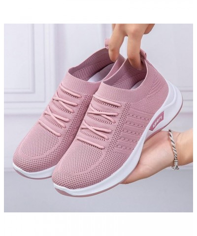 Women Cute Sneaker Fashion Leisure Shoes Casual Walking Dress Shoes Running Shoes Slip on Walking Shoe Pink $22.07 Outdoor Shoes