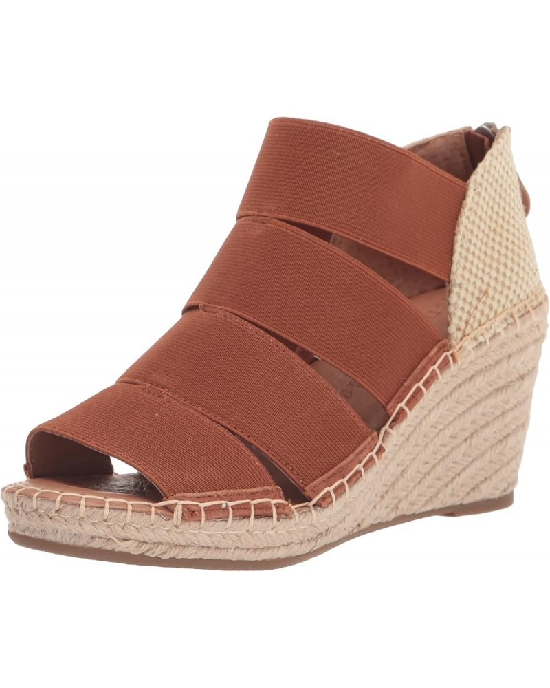 women's Charli Four Elastic Heeled Sandal Cognac $52.63 Sandals