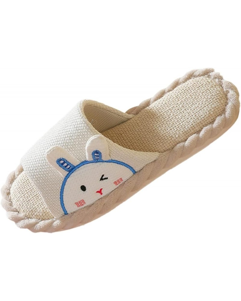 Cute Slippers for Women Breathable Open Toe Bedroom Slippers Lightweight Soft Sole Non Slip Flat Shoes Ladies Warm Cozy Plush...