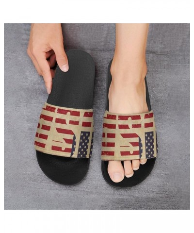 American -Patriot Day Summer Slippers for Women And Men Fashion Unisex Beach Shoes Soft And Comfortable Indoor Slippers House...