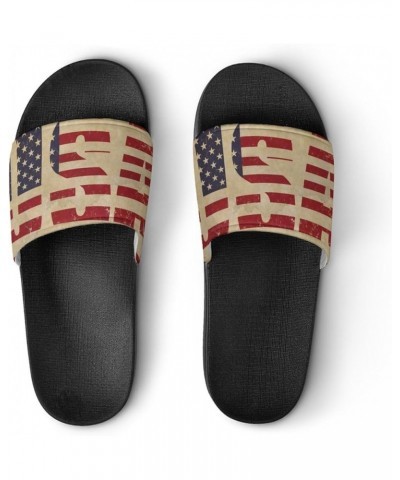 American -Patriot Day Summer Slippers for Women And Men Fashion Unisex Beach Shoes Soft And Comfortable Indoor Slippers House...