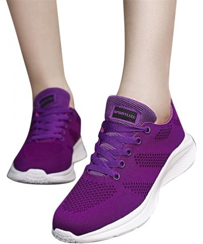 Women Platform Sandals Orthopedic Slip-on Walking Shoes Fashion Flat Casual Shoes Black Sneakers for Women Z 11-purple $24.67...