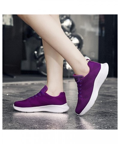 Women Platform Sandals Orthopedic Slip-on Walking Shoes Fashion Flat Casual Shoes Black Sneakers for Women Z 11-purple $24.67...