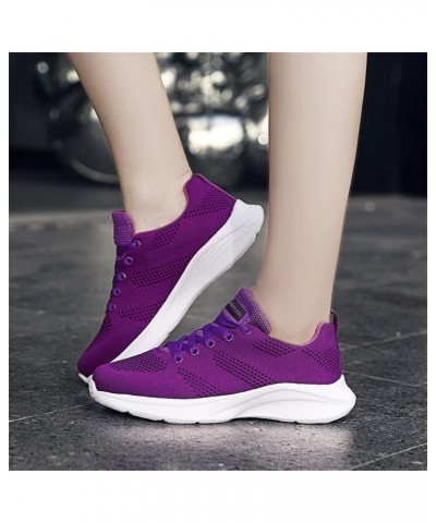 Women Platform Sandals Orthopedic Slip-on Walking Shoes Fashion Flat Casual Shoes Black Sneakers for Women Z 11-purple $24.67...