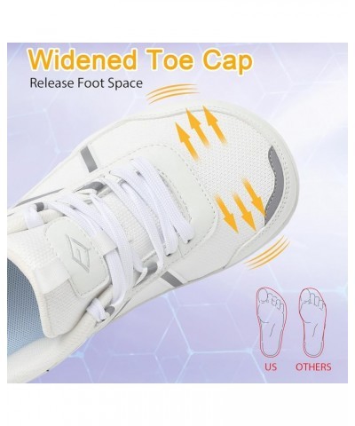 Womens Minimalist Shoes Wide Width Barefoot Shoes Casual Walking Shoes Comfy Fashion Sneaker White $16.81 Athletic Shoes