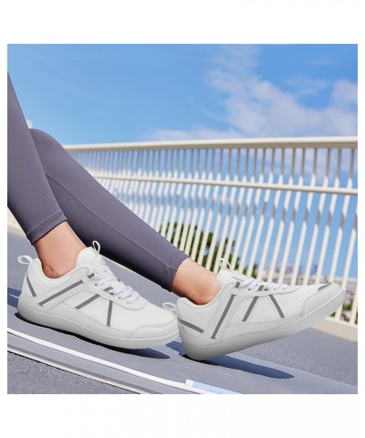 Womens Minimalist Shoes Wide Width Barefoot Shoes Casual Walking Shoes Comfy Fashion Sneaker White $16.81 Athletic Shoes