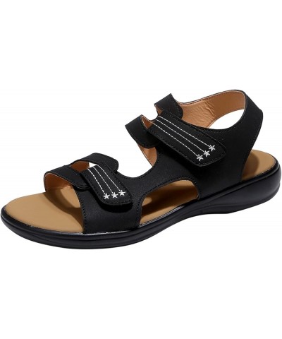 Women'S Impact Ankle-Strap Sport Platform Sandals Flats For Women Sandals Women Womens Closed Toe Sandals Outdoor Hiki Black-...