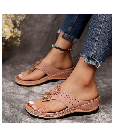 Platform Heels for Women Platform Espadrilles Sandals Chunky High Heels Open Toe Criss-Cross Boho Flip-Flop Sandals 58-lwvqg-...