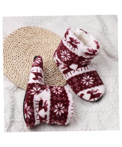 1 Pair Outdoor Socks Christmas Indoor Slipper Boots Warm House Slippers for Women Warm Winter Socks Red $7.58 Slippers