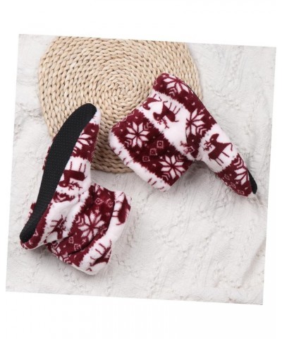 1 Pair Outdoor Socks Christmas Indoor Slipper Boots Warm House Slippers for Women Warm Winter Socks Red $7.58 Slippers