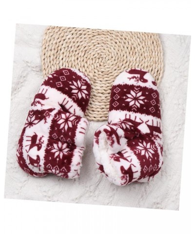 1 Pair Outdoor Socks Christmas Indoor Slipper Boots Warm House Slippers for Women Warm Winter Socks Red $7.58 Slippers