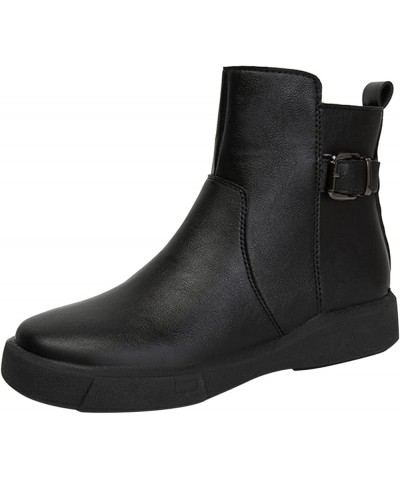 Ankle Boots for Women Ankle Booties With Zipper Women'S Knee High Boots Thick Heel Booties Black $26.41 Boots