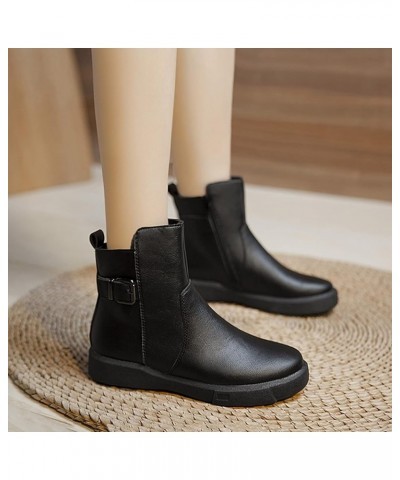 Ankle Boots for Women Ankle Booties With Zipper Women'S Knee High Boots Thick Heel Booties Black $26.41 Boots