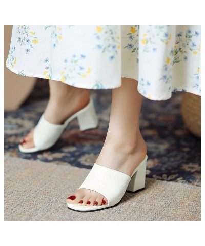 Transparent Mule Slippers Women Slides Sandals White 5 $19.13 Sandals