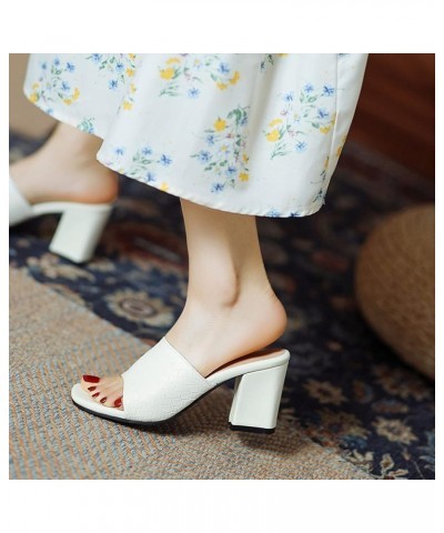 Transparent Mule Slippers Women Slides Sandals White 5 $19.13 Sandals