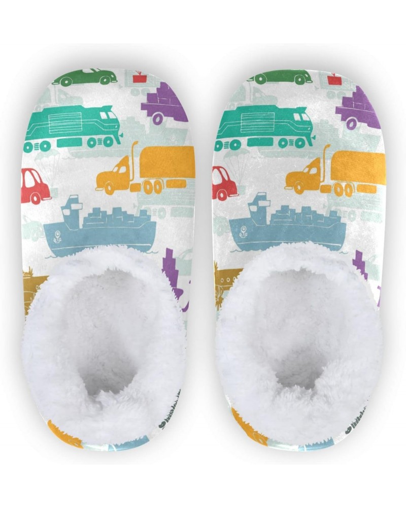 Cars Truck Home Slippers Airplane Ship Spa Travel House Slipper Soft Memory Foam Slipper Non Slip for Women Men Hotel Bedroom...