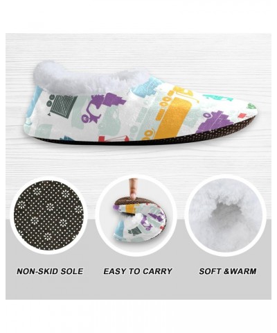 Cars Truck Home Slippers Airplane Ship Spa Travel House Slipper Soft Memory Foam Slipper Non Slip for Women Men Hotel Bedroom...