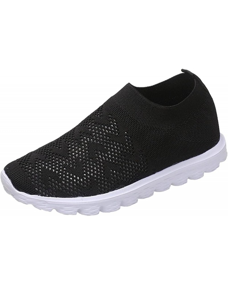 Women tenni Shoe Womens Walking Shoes Slip On Lightweight Athletic Comfort Casual Memory Foam Tennis Sneakers Black $16.60 At...