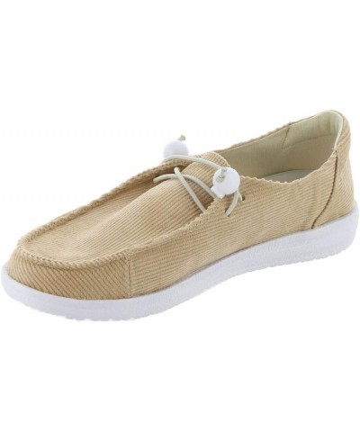 Corkys Womens Kayak Slip On Flats Casual - Red Tan-corduroy $12.55 Loafers & Slip-Ons