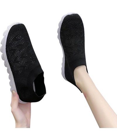 Women tenni Shoe Womens Walking Shoes Slip On Lightweight Athletic Comfort Casual Memory Foam Tennis Sneakers Black $16.60 At...