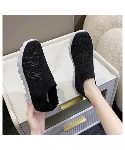 Women tenni Shoe Womens Walking Shoes Slip On Lightweight Athletic Comfort Casual Memory Foam Tennis Sneakers Black $16.60 At...