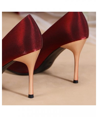 9CM/3.54IN Women's Elegant Temperament Wedding Party Pumps Stiletto Sexy Pointed High Heels Slip On Stiletto Court Shoes Ladi...