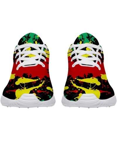 Reggae Rasta Peace Sign Shoes for Women Men Lightweight Non-Slip Sneakers Tennis Shoes Gifts for Big Kids,US Size 11.5 Men,Wh...