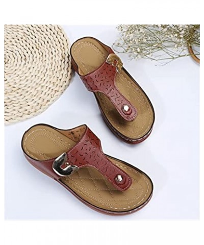 Sandals Women Dressy Summer with Arch Support Dressy Anti-Slip Comfortable Sandals Casual Flip Flops,Red,US8/EU40 US6/EU37 Br...