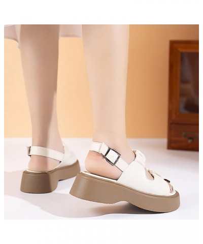 Wide Width Sandals For Women Ballet Flats Women Flip Flops Recovery Slides Women Platform Sneakers For Women Wedges Si White ...