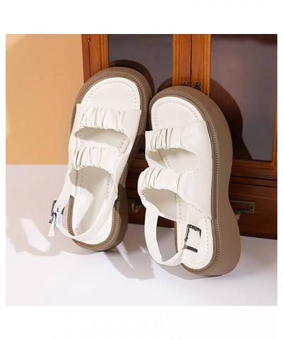 Wide Width Sandals For Women Ballet Flats Women Flip Flops Recovery Slides Women Platform Sneakers For Women Wedges Si White ...