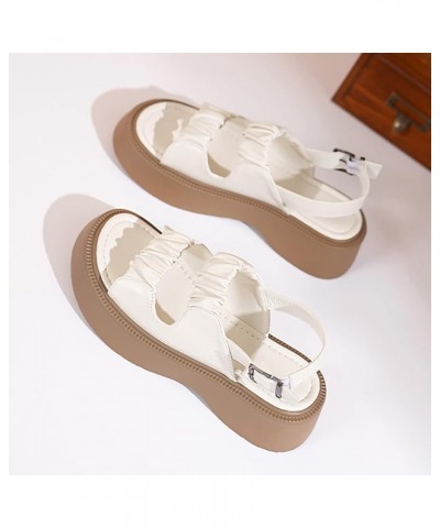 Wide Width Sandals For Women Ballet Flats Women Flip Flops Recovery Slides Women Platform Sneakers For Women Wedges Si White ...