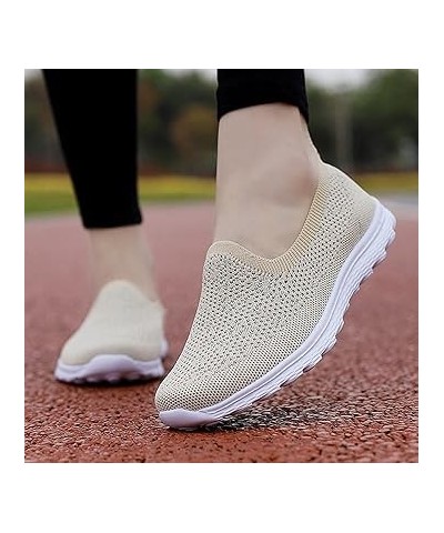 Womans Shoes Women Breathable Lace Up Shoes Casual Shoes Unisex Lightweight Work Shoes Sporty Breathable (Beige, 6.5) 7.5 Bei...