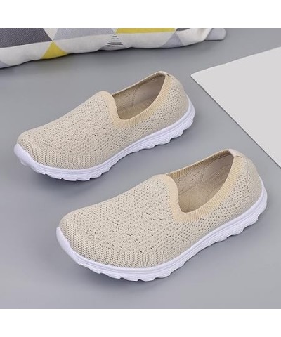 Womans Shoes Women Breathable Lace Up Shoes Casual Shoes Unisex Lightweight Work Shoes Sporty Breathable (Beige, 6.5) 7.5 Bei...