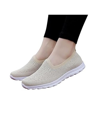 Womans Shoes Women Breathable Lace Up Shoes Casual Shoes Unisex Lightweight Work Shoes Sporty Breathable (Beige, 6.5) 7.5 Bei...