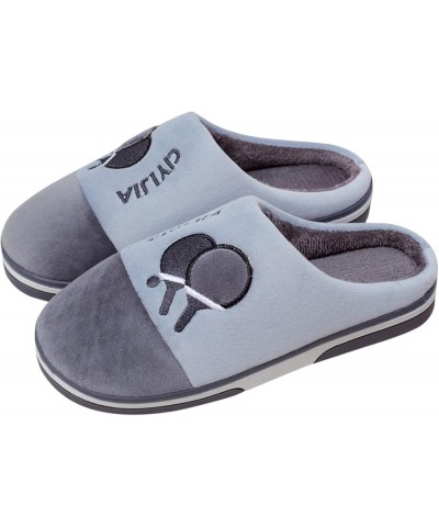 Men Women's Slippers Plush Lined Warm Home Warm Cotton Slippers Winter Home Chunky Arch Support Shoes F-grey $12.23 Slippers