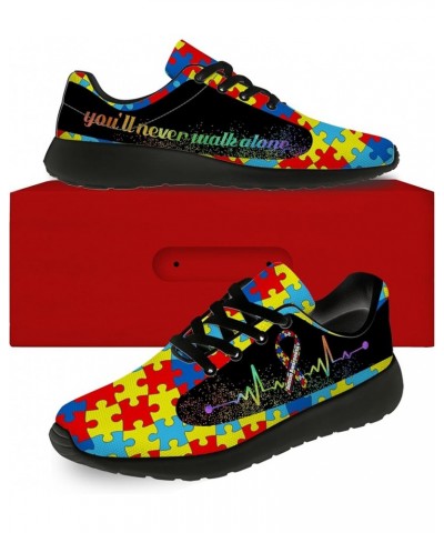 Autism Awareness Sneakers Women's Men's Fashion Running Shoes Comfortable Tennis Walking Shoes Gifts for Mom Dad Autism Aware...