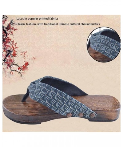 Men's Japanese Wooden Geta Flip Flop,Beach Shoes Non-Slip Sandals ，Women's Healthy Natural GenuineWooden Sole Plain Clogs Uni...