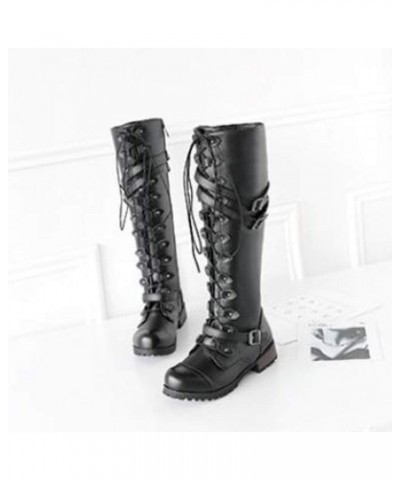 Women's Thigh High Fashion Boots Over The Knee Suede Side Zipper Fashion Boots A5 Black $29.06 Boots