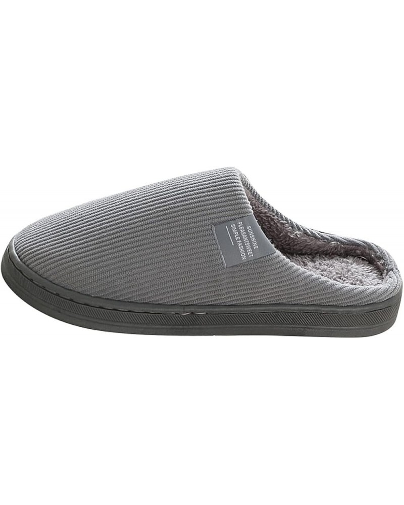 Indoor Slippers Unisex House Slippers Slip-On - Flower Indoor Casual Shoes Snow Bedroom Slippers Grey $10.05 Slippers