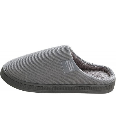 Indoor Slippers Unisex House Slippers Slip-On - Flower Indoor Casual Shoes Snow Bedroom Slippers Grey $10.05 Slippers