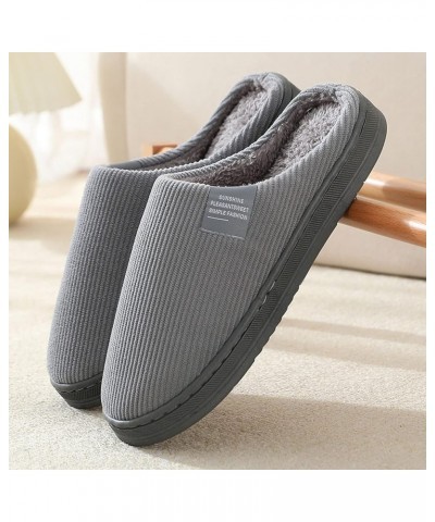 Indoor Slippers Unisex House Slippers Slip-On - Flower Indoor Casual Shoes Snow Bedroom Slippers Grey $10.05 Slippers