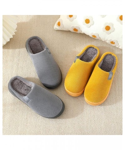 Indoor Slippers Unisex House Slippers Slip-On - Flower Indoor Casual Shoes Snow Bedroom Slippers Grey $10.05 Slippers