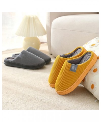 Indoor Slippers Unisex House Slippers Slip-On - Flower Indoor Casual Shoes Snow Bedroom Slippers Grey $10.05 Slippers