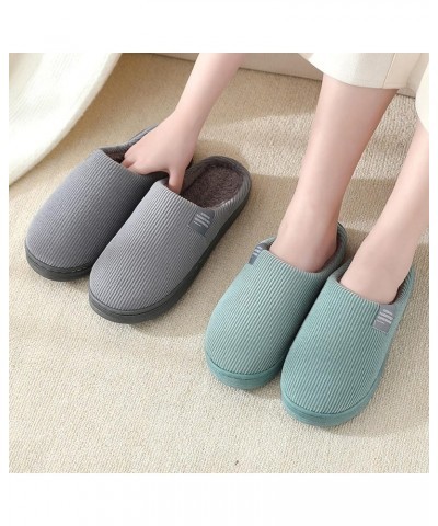 Indoor Slippers Unisex House Slippers Slip-On - Flower Indoor Casual Shoes Snow Bedroom Slippers Grey $10.05 Slippers