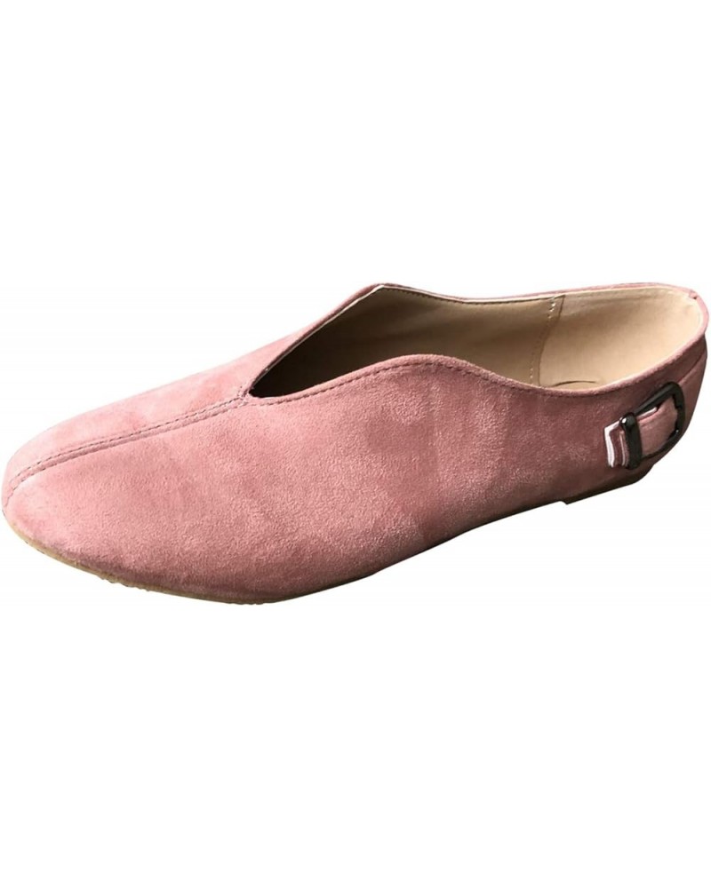 Women's Low Wedges Sandals Square Toe Ankle Strap Lightweight Arch Support Orthotic Casual Flat Shoes 112-ixpyn-pink-i $13.95...